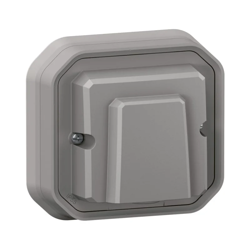 Legrand Rigid connection 16A monobloc concealed mounting IP55 Grey - Legrand Plexo New 069848L