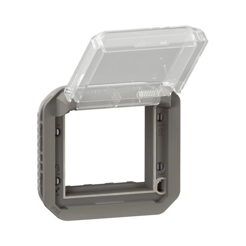 Legrand Adapter clear cover for Mosaic mechanism IP55 Anthracite - Legrand Plexo New 069880L