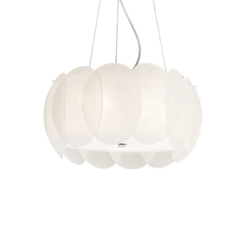 Pendant Lights Ovalino SP5 074139 – Ideal Lux pendant in white, 5X60W, IP20