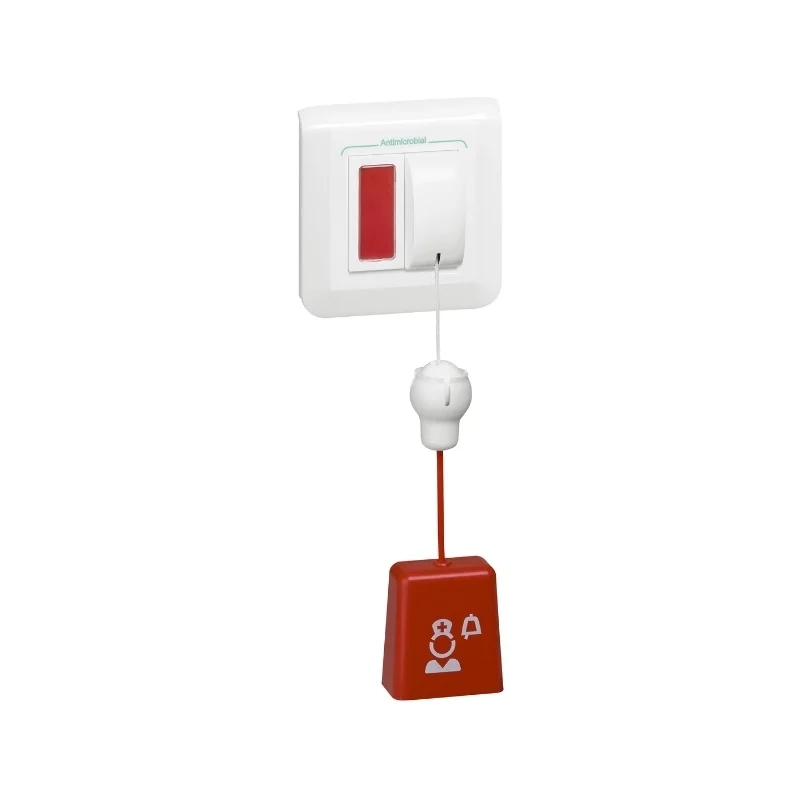 Legrand Push button with cord and LED indication 2M White - Legrand Mosaic New 076664L