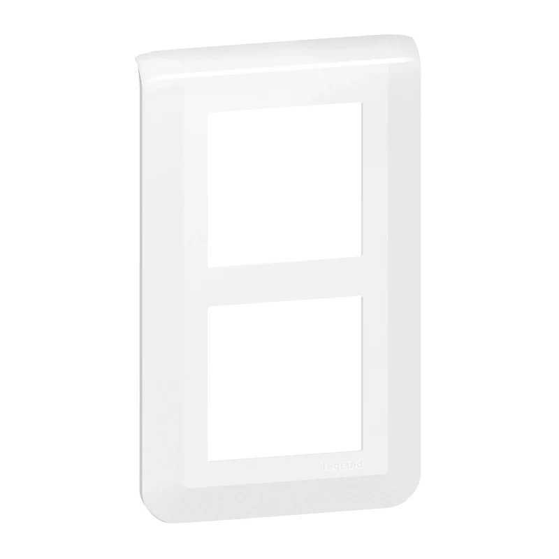 Legrand Декоративна рамка вертикална 2x2M /в конзоли с разстояние 57mm/ Бял - Legrand Mosaic New 078854L