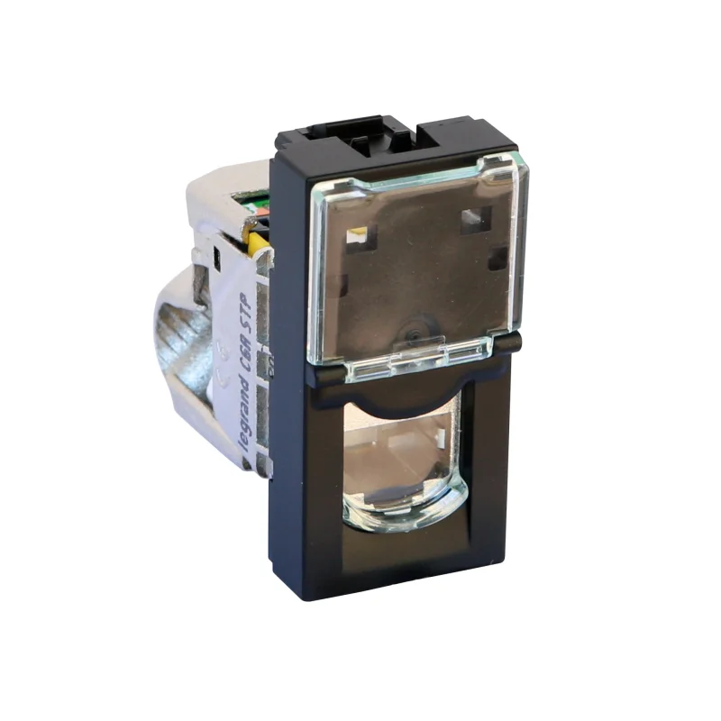 Legrand Outlet RJ45 STP cat.6A 1M Black - Legrand Mosaic 079173L