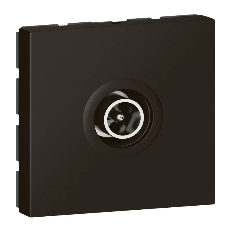 TV outlet 9.5 mm male 1dB 2M Black - Legrand Mosaic 079182L