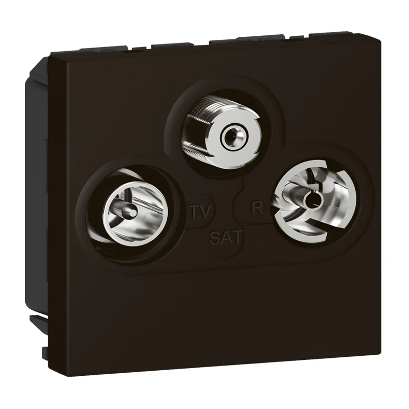 Розетка TV+R+SAT 1.5dB 2М Черен - Legrand Mosaic 079186L