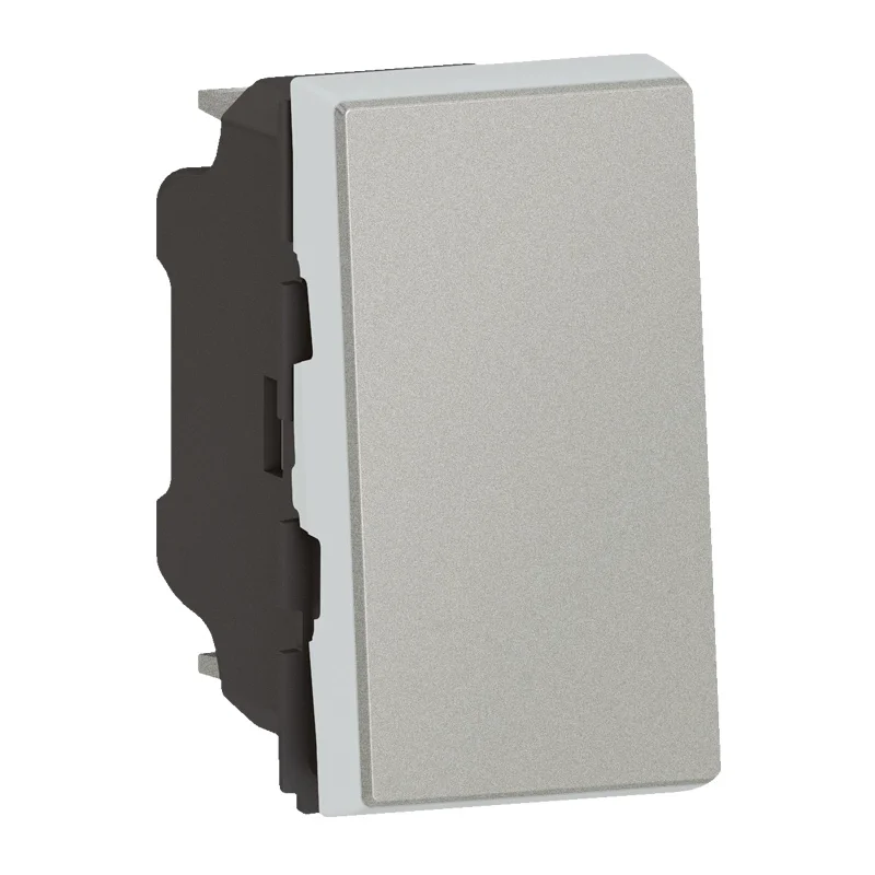 Legrand Девиаторен ключ 10A 1M Алуминий Easy-Led - Legrand Mosaic New 079201L
