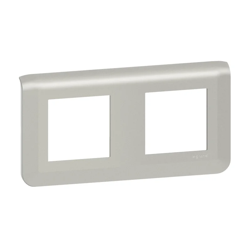 Legrand Decorative frame 2x2M Aluminium - Legrand Mosaic New 079304L