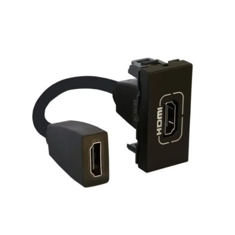 Legrand Outlet HDMI A with cable 15cm 1M Black - Legrand Mosaic 079478L