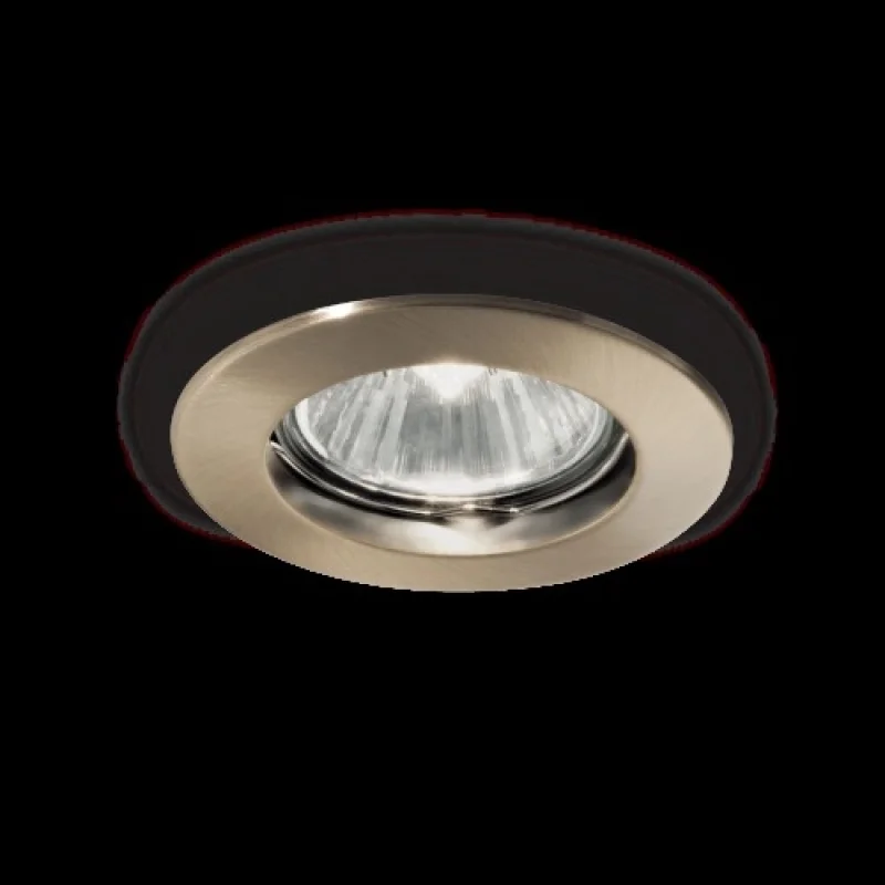 Recessed Downlights Jazz 083124 – Ideal Lux downlight for recessed mounting in antique brass, 1X50W, IP20