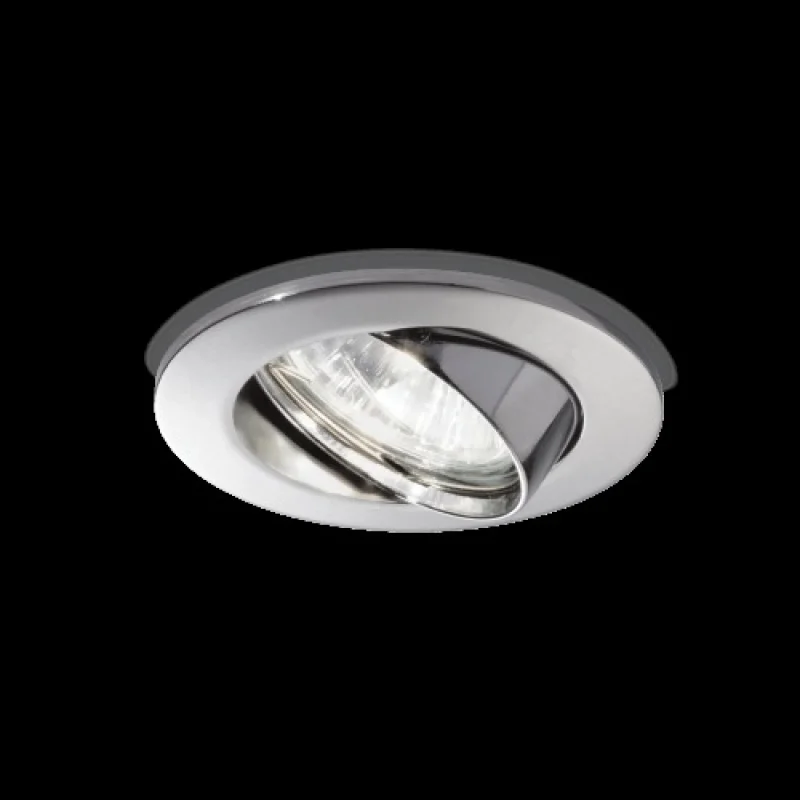 Recessed Downlights Swing 083131 – Ideal Lux downlight for recessed mounting in chrome, 1X50W, IP20