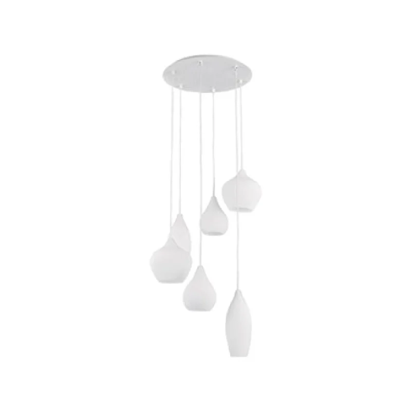 Pendant Lights Soft SP6 WHITE 087818 – Ideal Lux pendant in white, 6X40W, IP20