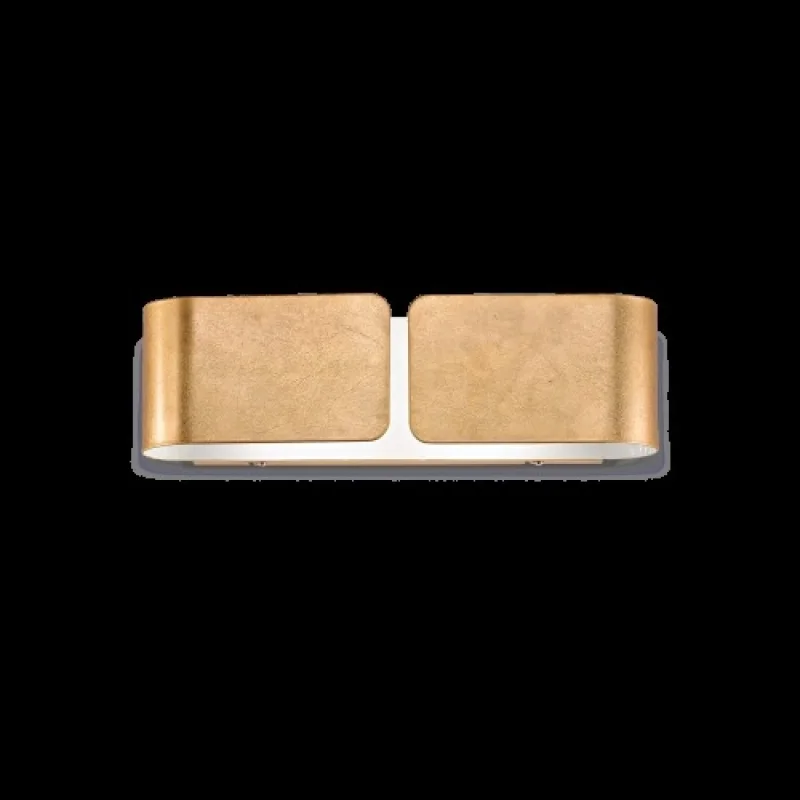 Clip AP2 Small Gold 088266 – Ideal Lux wall light in gold, 2x60W, IP20