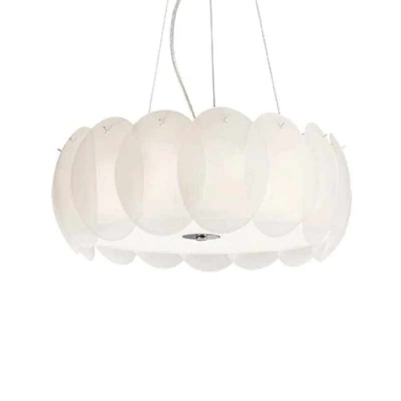 Ovalino SP8 090481 – Ideal Lux pendant in white, 8X60W, IP20