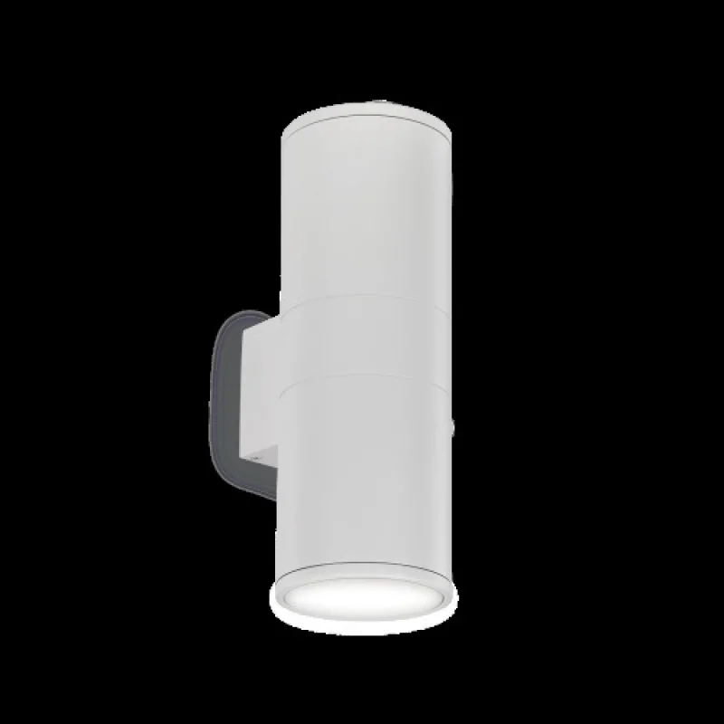 Outdoor Wall Lights Gun AP2 Big White 092300 – Ideal Lux facade wall light in white, 2x60W, IP54