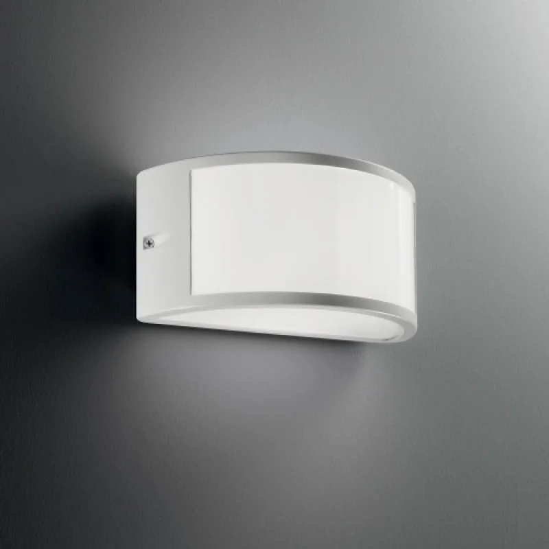 Външно стенно осветление Rex 1 AP1 Bianco 092393 – Ideal Lux фасаден аплик в бял, 1x60W, IP 44
