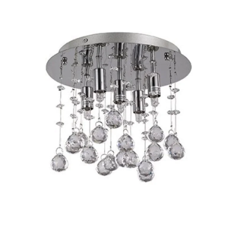 Плафони Moonlight PL5 CHROME 094649 – Ideal Lux плафон в хром, 5X40W, IP20