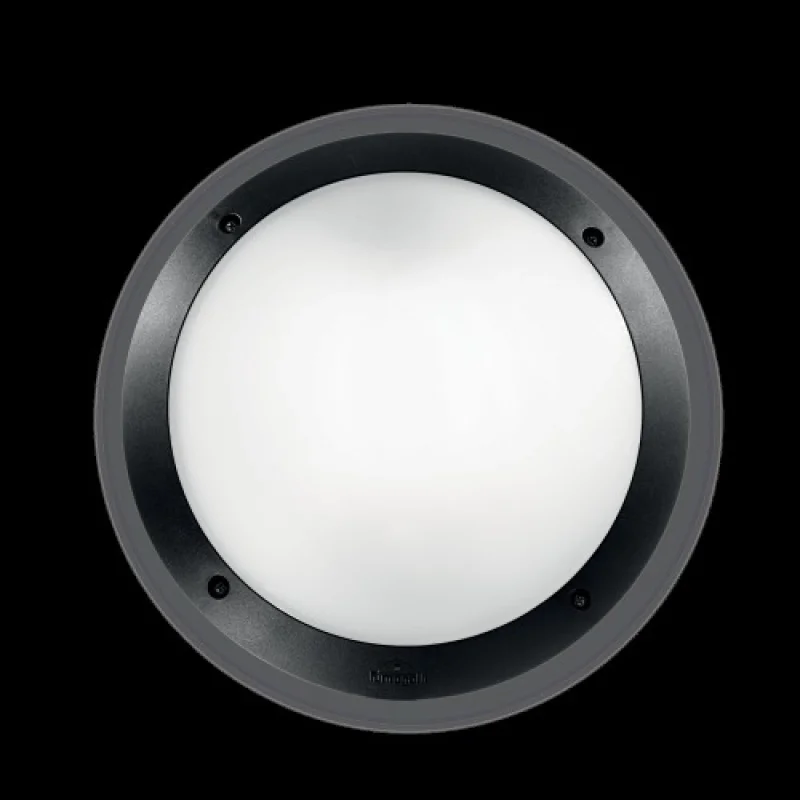 Външно стенно осветление Lucia-1 AP1 NERO 096674 – Ideal Lux фасаден аплик в черен, 1X23W, IP66