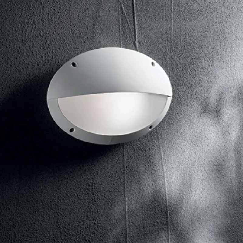 Outdoor Wall Lights Medea-2 AP1 WHITE 096735 – Ideal Lux facade wall light in white, 1x23W, IP66