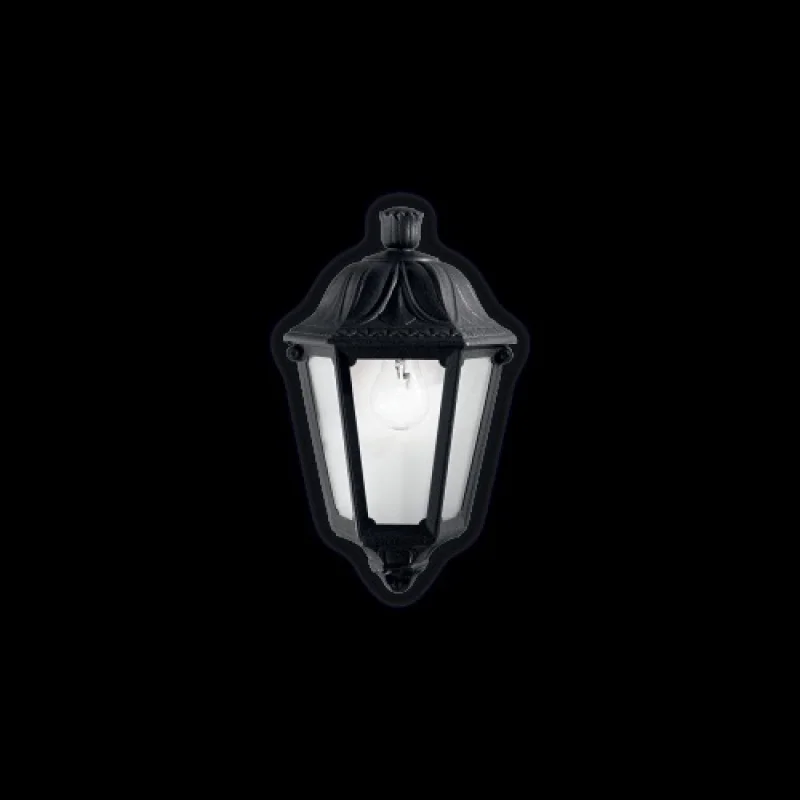 Външно стенно осветление Dafne AP1 SMALL 101552 – Ideal Lux фасаден аплик в черен, 1x23W, IP44