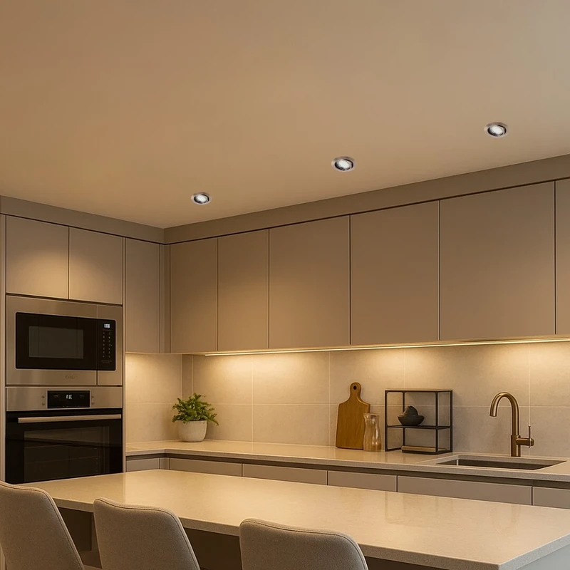 Lite – LED спотове за вграждане в бронз, комплект 3бр, Ø86мм, 3×3W, 3000K