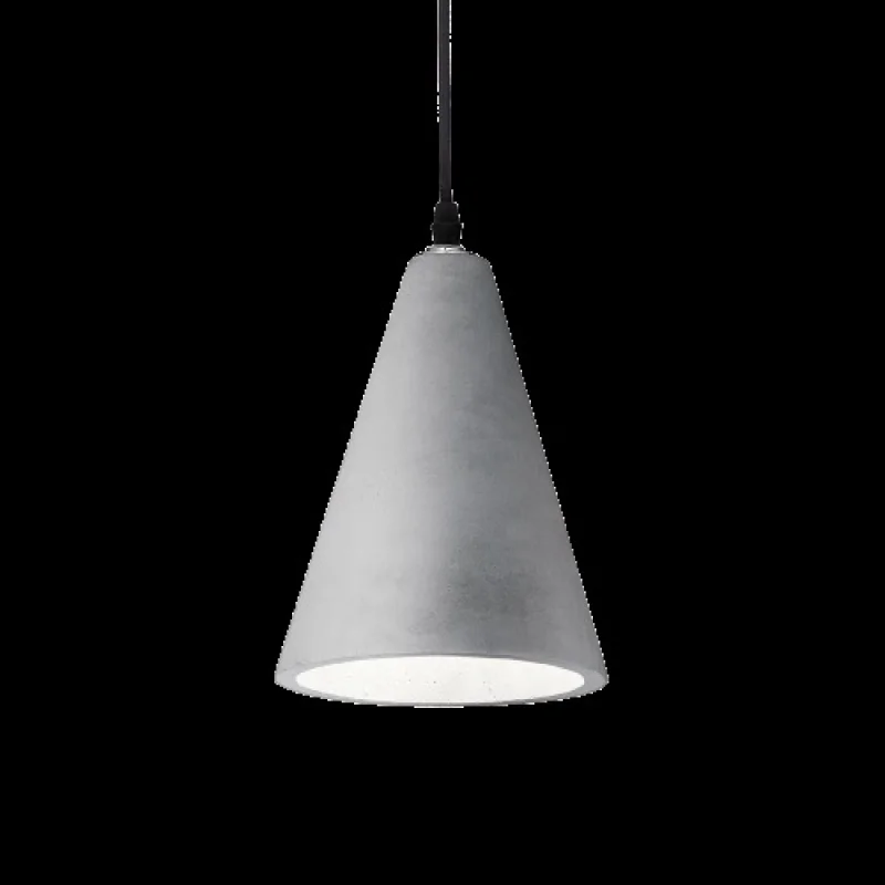 Pendant Lights Oil-2 SP1 CEMENTO 110424 – Ideal Lux pendant in matt. black, 1X15W, IP20
