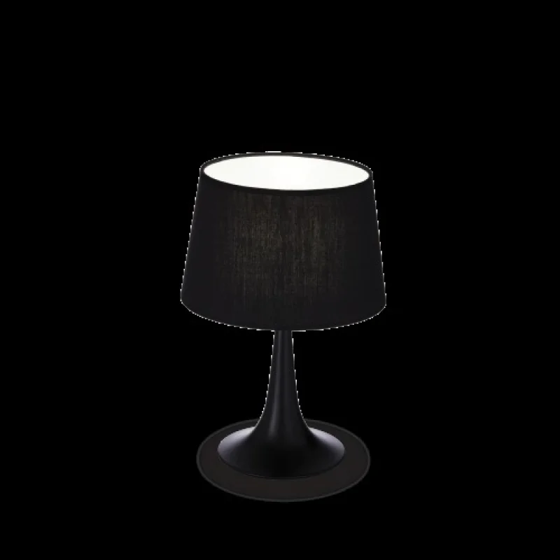 Table Lamps London TL1 SMALL 110554 – Ideal Lux table lamp in black, 1X60W, IP:20