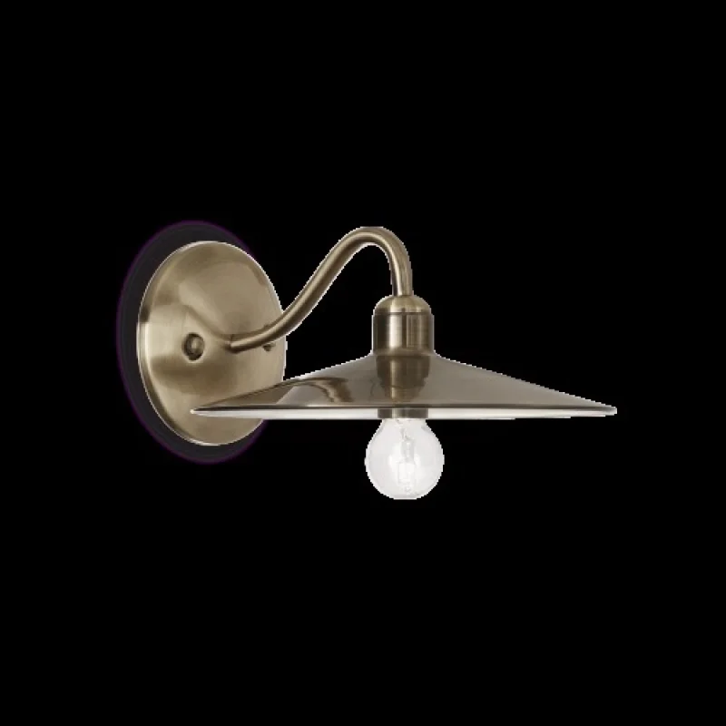 Стенно осветление (аплици) Cantina AP1 ANTIQUE BRASS 112626 – Ideal Lux аплик в античен месинг, 1X40W, IP20