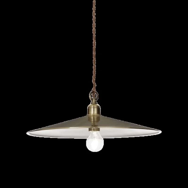 Pendant Lights Cantina SP1 ANTIQUE BRASS 112701 – Ideal Lux pendant in antique brass, 1X60W, IP20