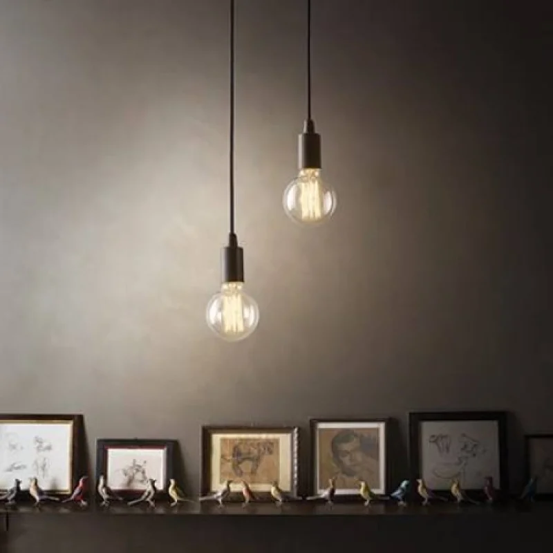 Edison SP1 113319 – Ideal Lux пендел в черен, 1X60W, IP20