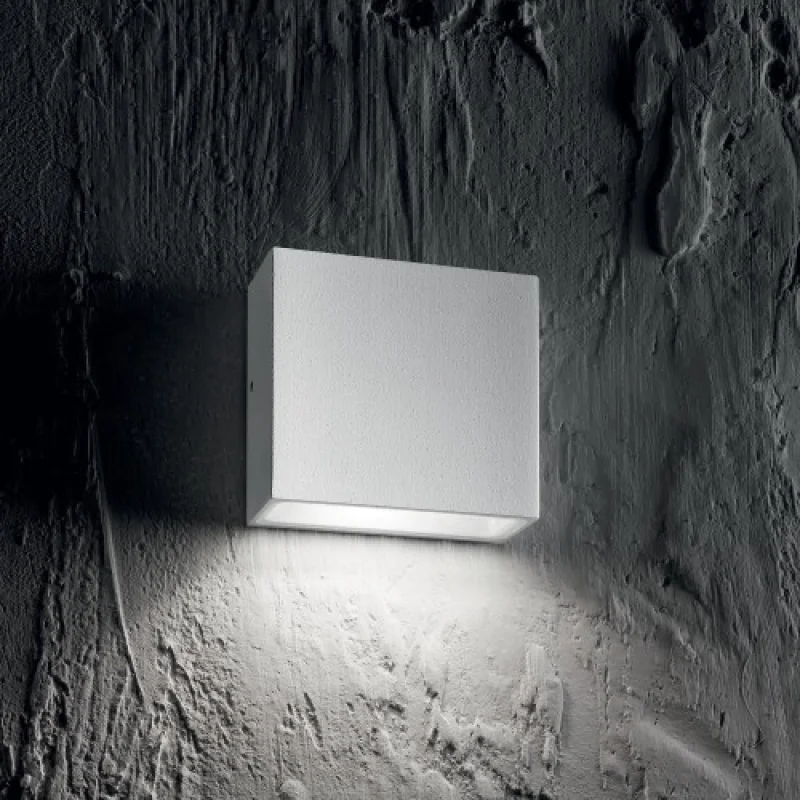 Външно стенно осветление Tetris-1 AP1 114293 – Ideal Lux фасаден аплик в бял, 1x15W, IP44