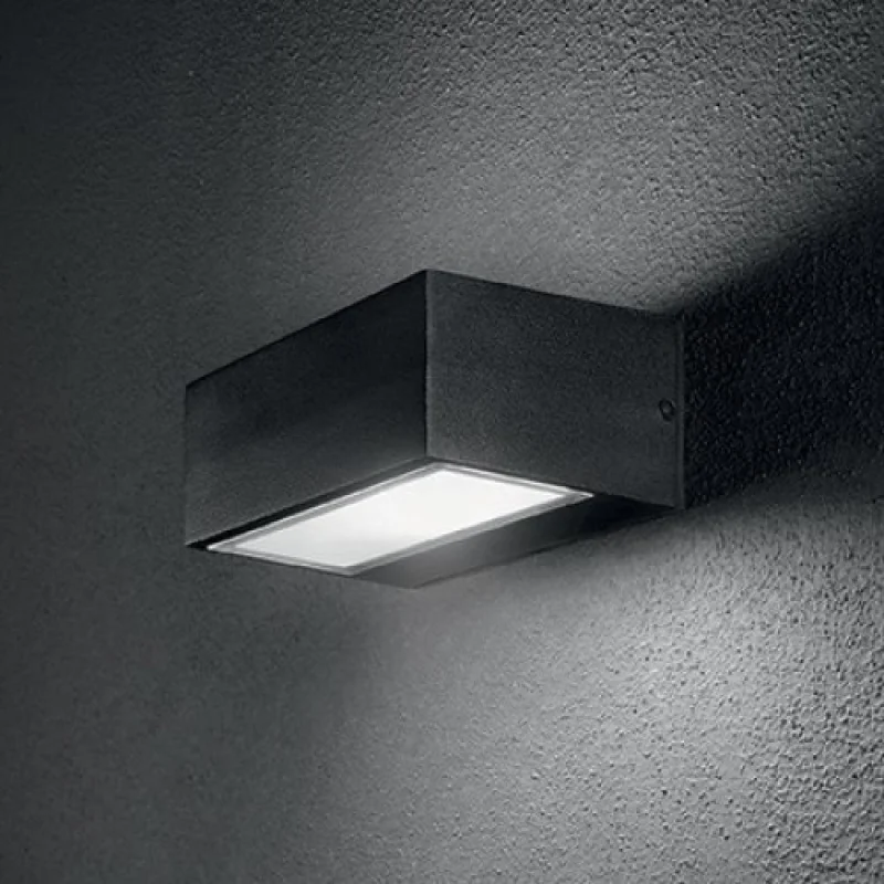 Външно стенно осветление Twin AP1 ANTRACITE 115368 – Ideal Lux фасаден аплик в антрацит, 1x28W, IP44