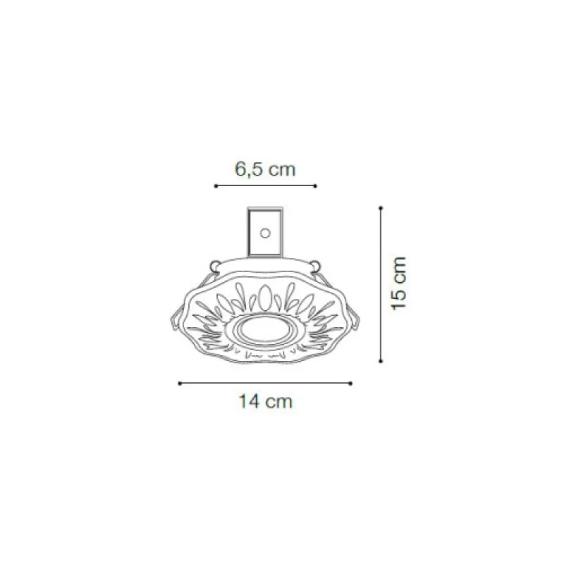 Polka FI1 ANTIQUE BR 115580 – Ideal Lux луна за вграждане в античен месинг, 1X50W, IP20