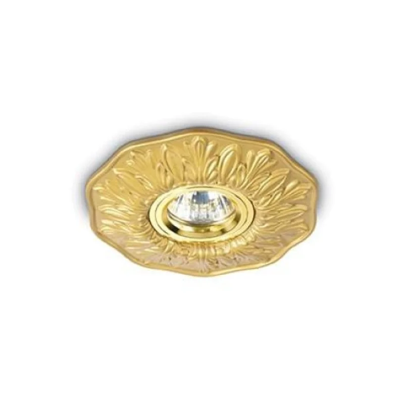 Луни за вграждане Polka FI1 GOLD 115610 – Ideal Lux луна за вграждане в златист, 1X50W, IP20