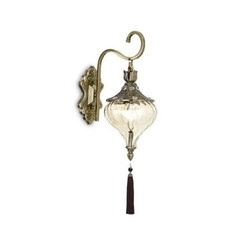 Стенно осветление (аплици) Harem AP1 115962 – Ideal Lux аплик в античен месинг, 1X60W, IP20