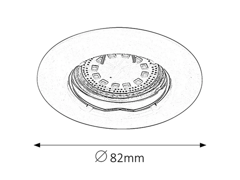 Lite – LED спот комплект за вграждане в сатен хром, Ø82мм, 3×3W, 3000K