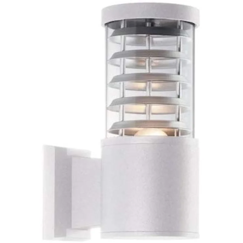 Външно стенно осветление Tronco AP1 White 118659 – Ideal Lux фасаден аплик в бял, 1x42W, IP44