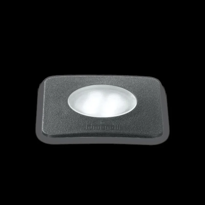 Recessed Downlights Ceci PT1 SQUA 120317 – Ideal Lux downlight for recessed mounting in ground in black, 1x6W, IP67