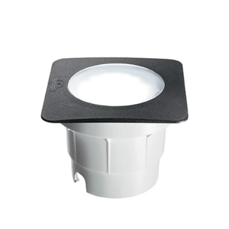 Recessed Downlights Ceci PT1 SQUA 120386 – Ideal Lux downlight for recessed mounting in ground in black, 1x23W, IP67