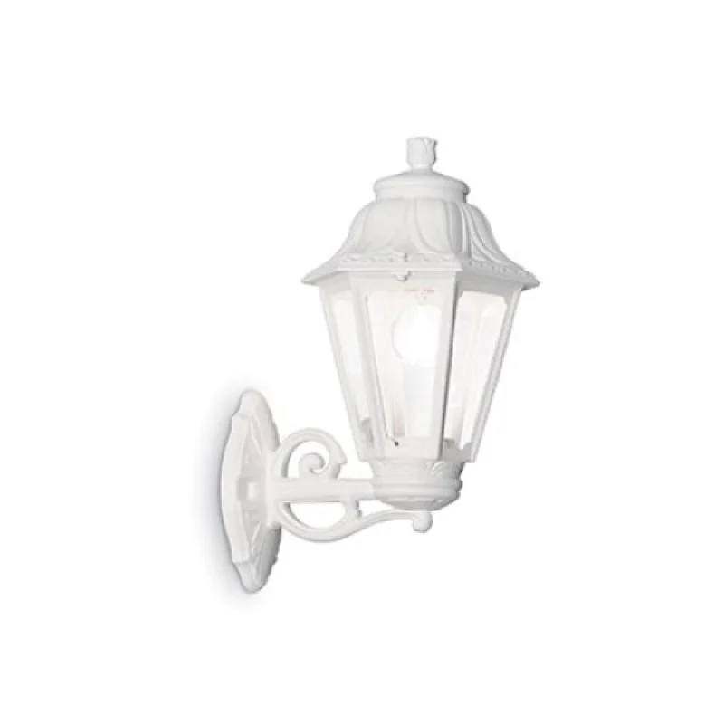 Dafne AP1 BIG 120423 – Ideal Lux facade wall light in white, 1x60W, IP44