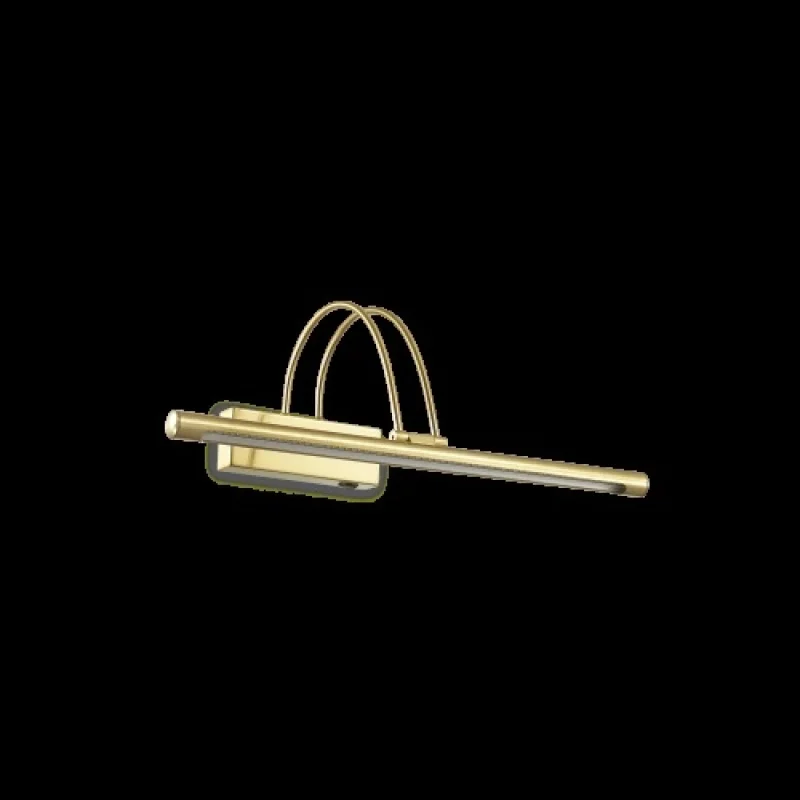 Лампи за картини Bow AP66 Satin Br 121178 – Ideal Lux LED аплик за картини в матиран месинг, 66X0,07W, 3000K, IP20
