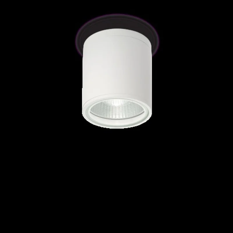 Луни за външен монтаж Gun PL1 122663 – Ideal Lux фасадна луна за външен монтаж в бял, 1x28W, IP44