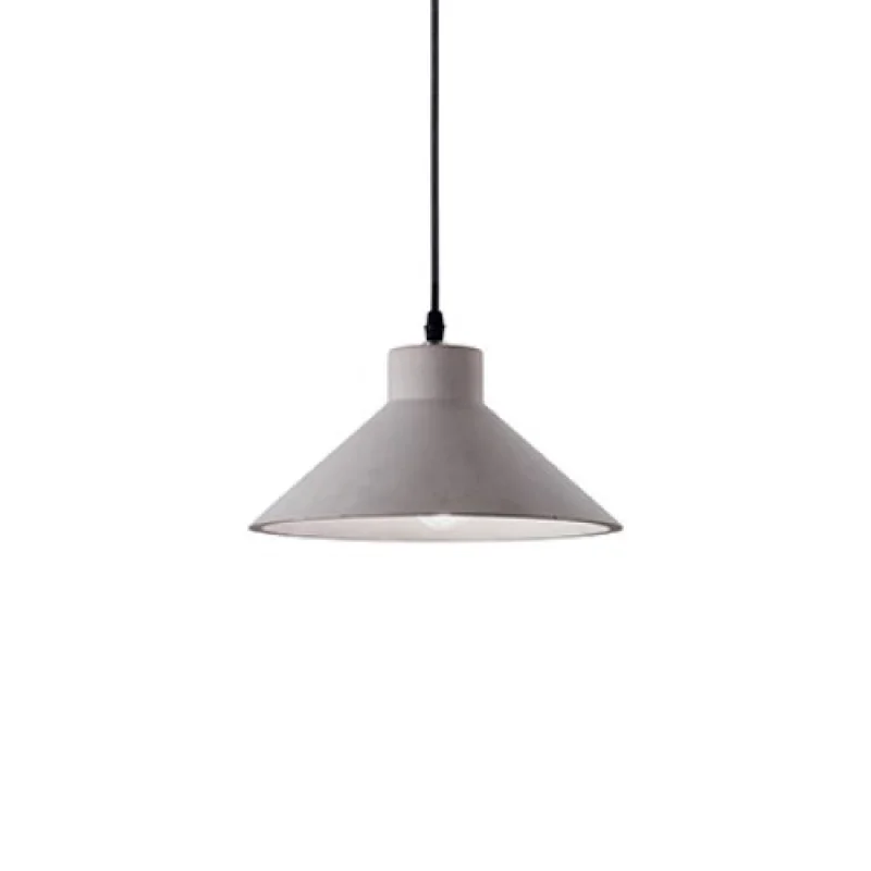 Pendant Lights Oil-6 SP1 CEMENTO 129099 – Ideal Lux pendant in matt. black, 1X15W, IP20