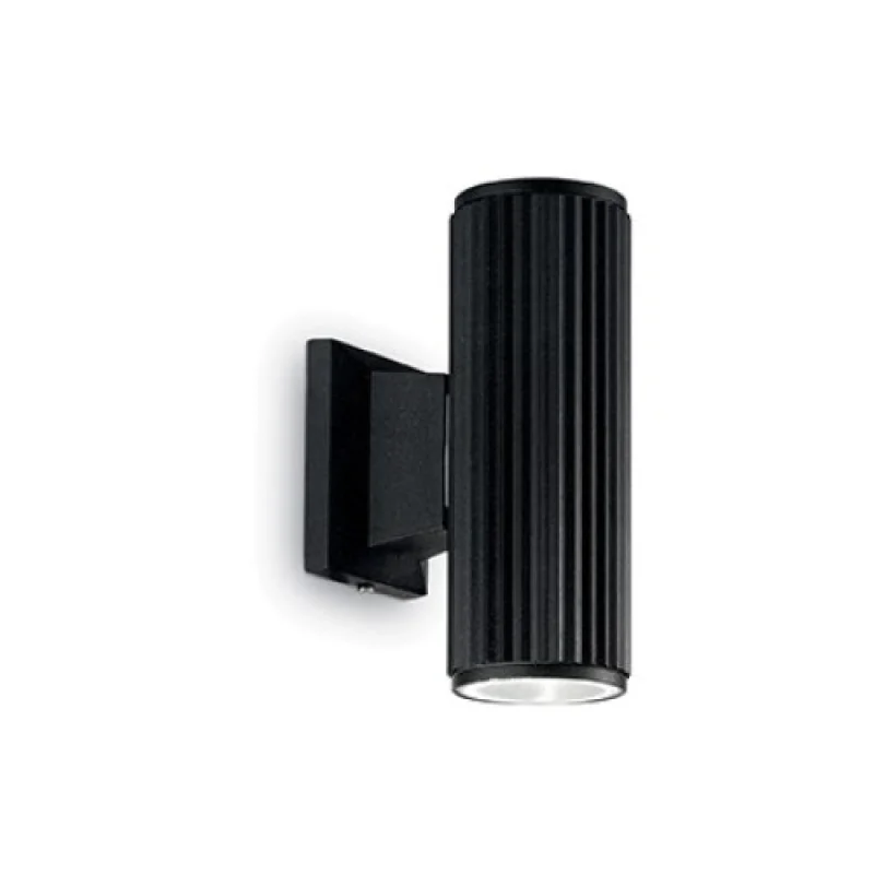 Base AP2 BLACK 129433 – Ideal Lux фасаден аплик в черен, 2x28W, IP44