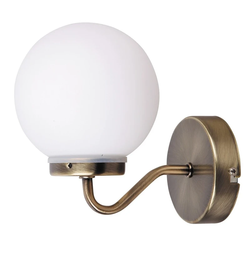 Bathroom Lighting Togo – classic lamp for bathroom in white with opal glass, Ø130mm, E14, IP44