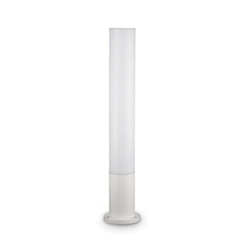 Edo OUTDOOR PT1 ROUND 135755 – Ideal Lux garden bollard in white, 1x15W, IP 44