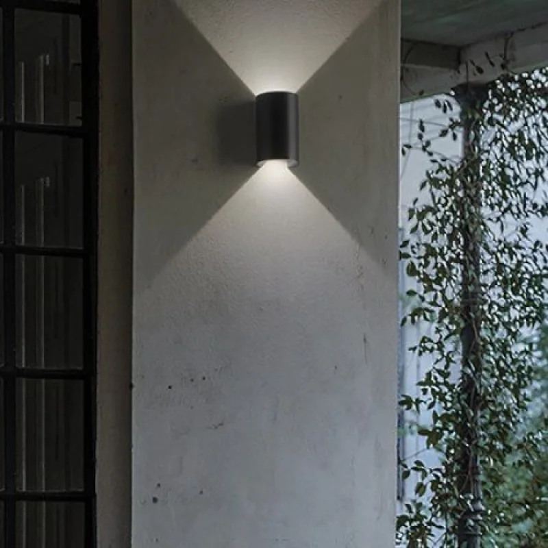 Outdoor Wall Lights Apollo AP2 137391 – Ideal Lux LED facade wall light in black, 2x3W, 4000K, IP44