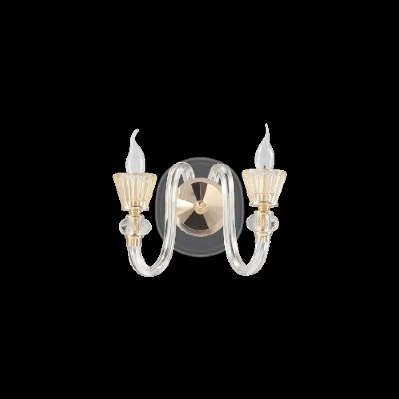 Strauss AP2 140599 – Ideal Lux wall light in pink gold, 2X40W, IP20