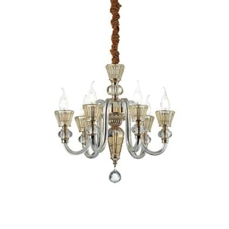 Полилеи Strauss SP6 140605 – Ideal Lux полилей в розово злато, 6X40W, IP20
