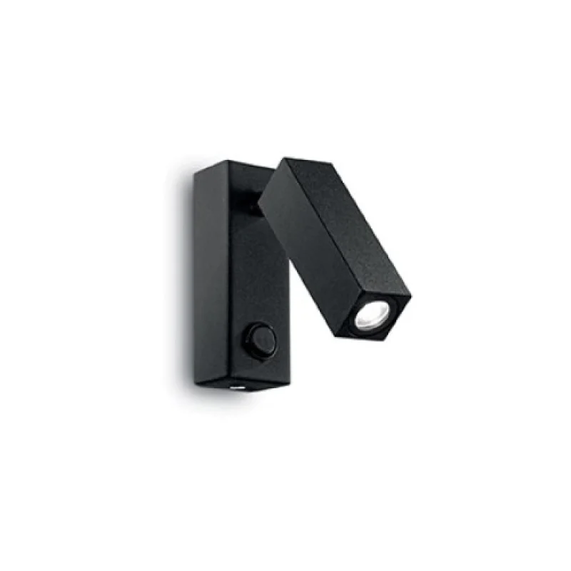 Page AP1 SQUARE NERO 142241 – Ideal Lux LED аплик в матово черен, 3W, 3000K, IP20