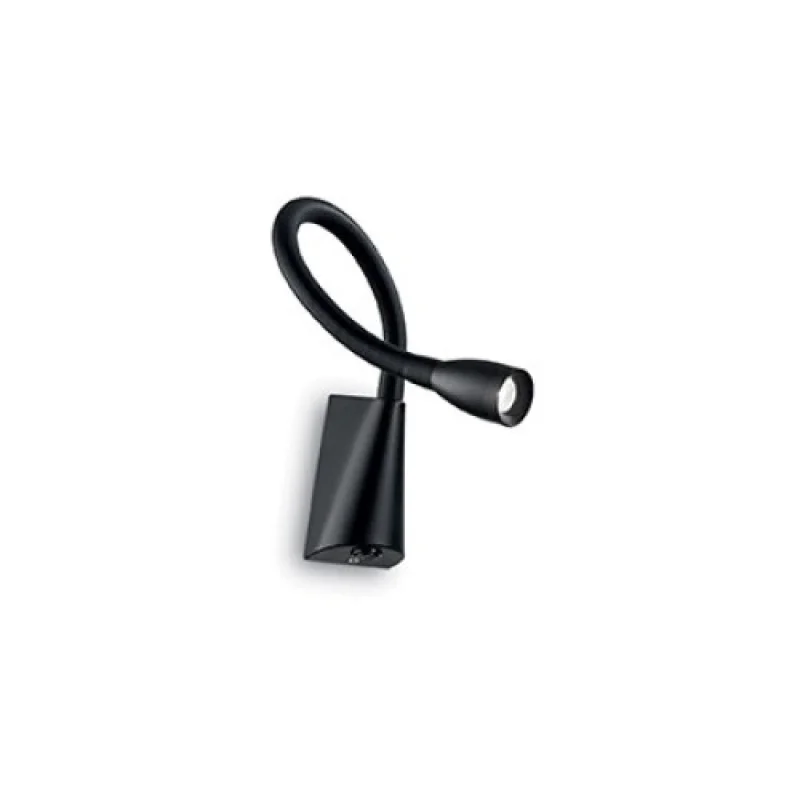 Wall Lights Goose AP1 NERO 142692 – Ideal Lux LED wall light in matt. black, 1X3W, IP20