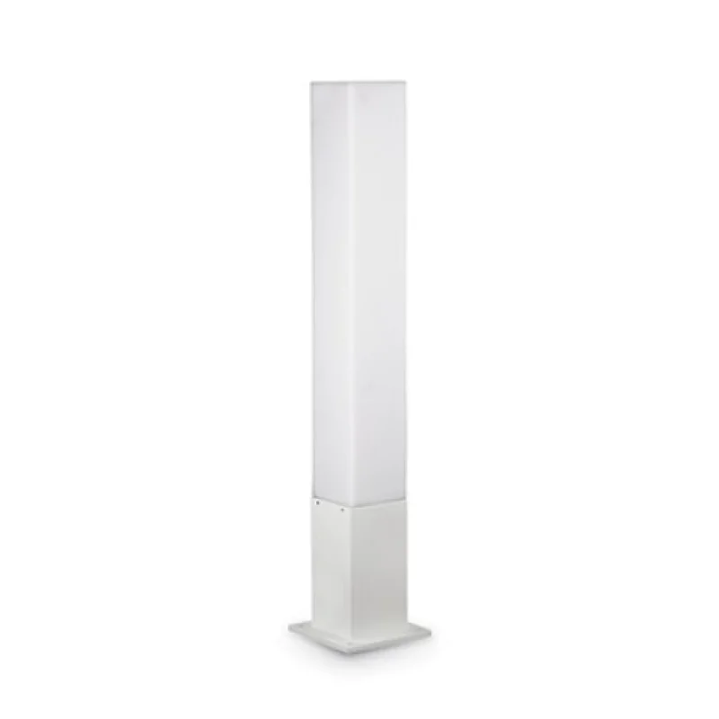 Bollard Lights Edo OUTDOOR PT1 SQUARE 142999 – Ideal Lux garden bollard in white, 1x15W, IP 44